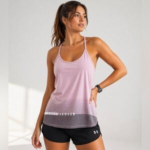 Under Armour Tank Top Women XL Pink Athletic Racerback